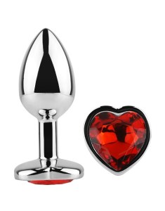 Silver heart small butt plug- AT 1085-5